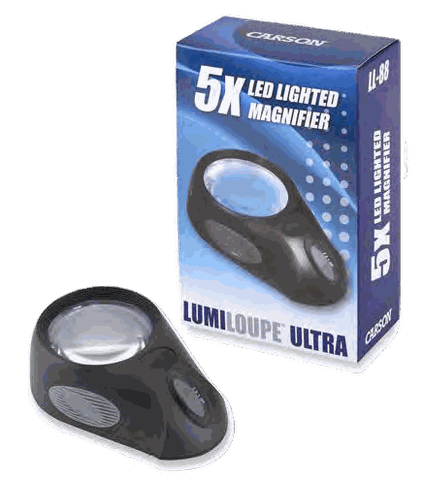 Carson LumiLoupe Ultra LL-88 5x LED Lighted Magnifier
