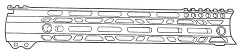 G20M Clamp-On Free-Float M-Lok Handguard, image 3