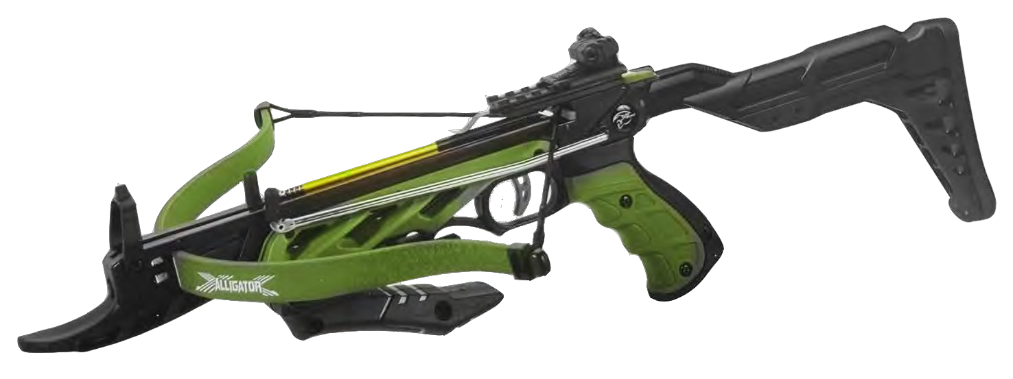 Alligator Self-Cocking Pistol Recurve Crossbow with Adjustable Stock