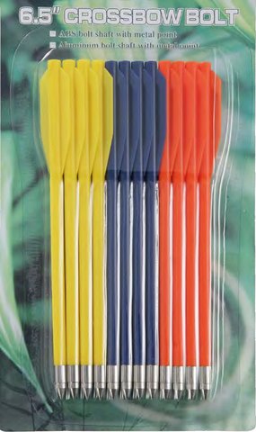 Plastic 6.5 in Crossbow Arrow Bolt 12 Pack, image 2