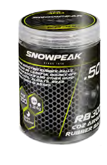Snowpeak CO2 Airgun Rubber Balls 0.50 Cal