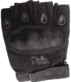 Silver Knight Tactical Half Gloves, image 2