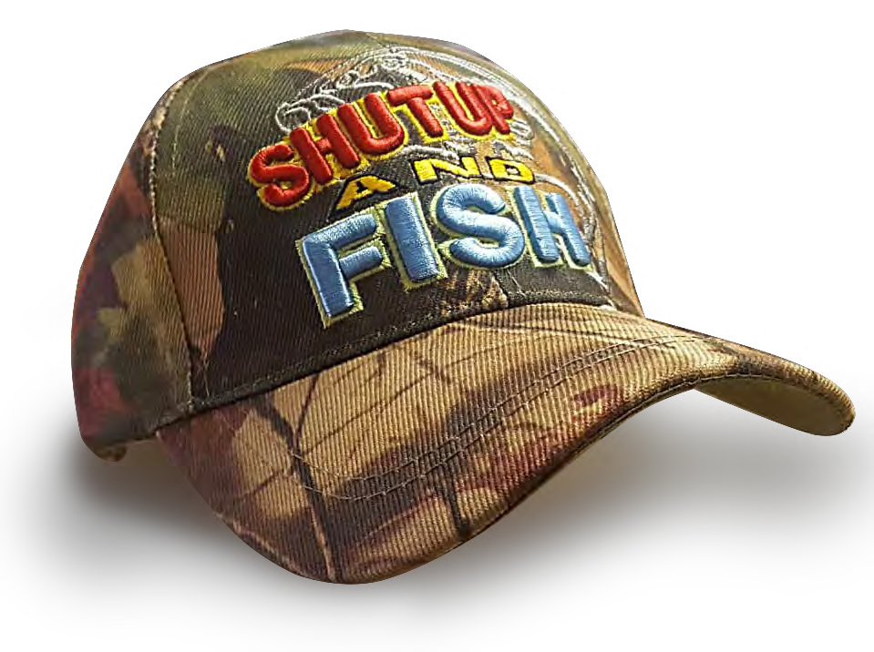 Shut Up and Fish Autumn Camo Cap