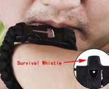 Tactical Emergency Survival Wristband with Whistle, Firestarter and Rope, image 4